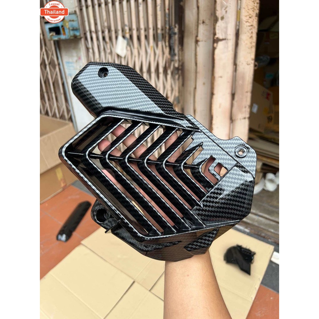 ครอหม้อน้ำศูนย์Giorno 125 /Pcx160 /Clik160 ใส่ได้ ทำเคฟล่าเปลือกแท้ศูนย์แท้ เงาสุดๆแล็คเกอร์ 2kเคฟล่