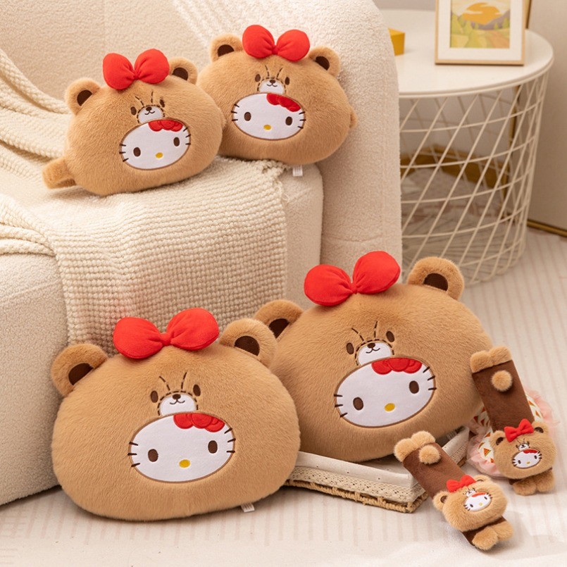 ตุ๊กตาของเล่น Hello Kitty รถที่นั่งหัวหมอนเบาะ Bolster Faster เข็มขัด Cuddy ของเล่นตุ๊กตาของเล่นตุ๊กตาวันเกิดวาเลนไทน์ของขวัญ