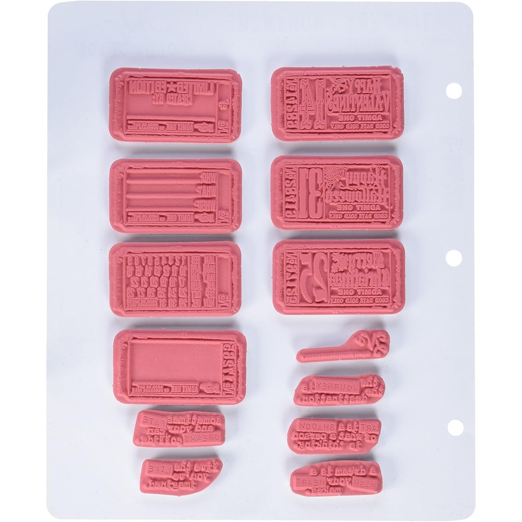 Stampers Anonymous Tim Holtz ชุดแสตมป์ยางขนาดใหญ่, Odds and Ends H5GA