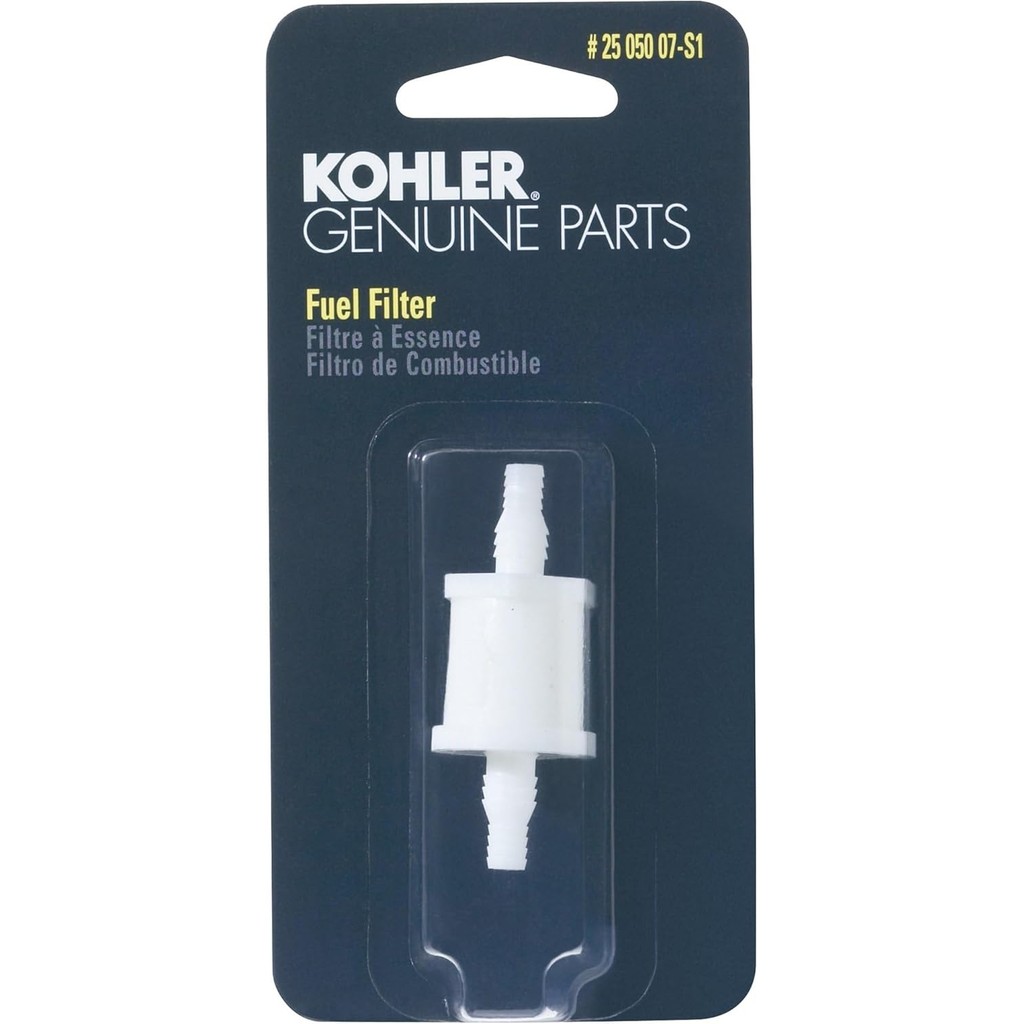 KOHLER 25 050 07-S1 เครื่องยนต์การใช้กรอง 75 ไมครอน 3/16 นิ้วและ 1/4 นิ้วการใช้สายเส้นผ่านศูนย์กลางภ