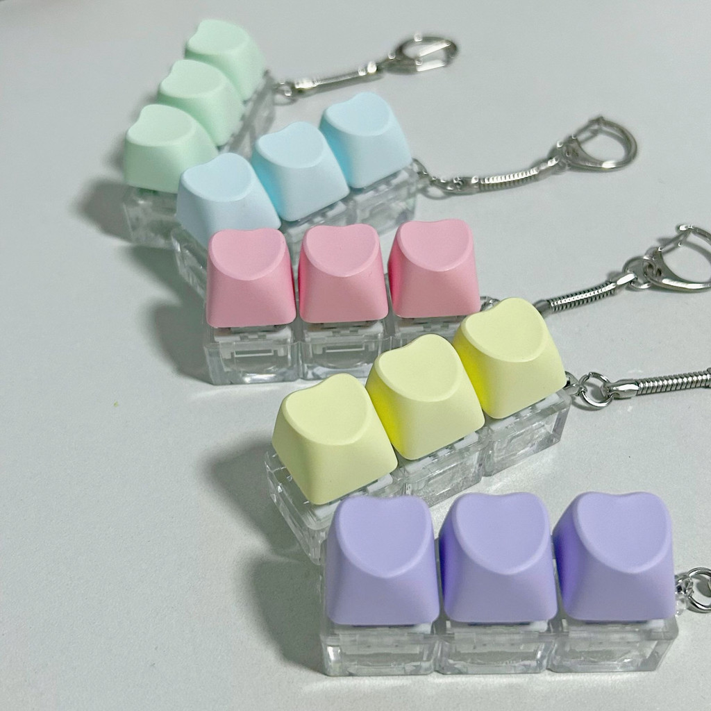 พวงกุญแจคีย์แคป GANTUNGAN พร้อมไฟ LED / ASMR Keyboard พวงกุญแจอยู่ไม่สุข
