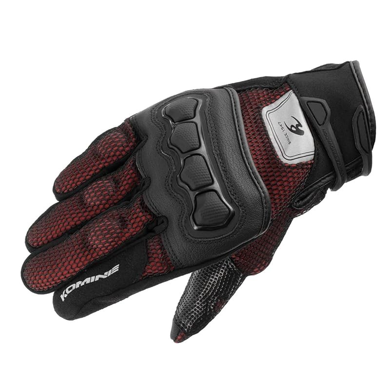 KOMINE GK-2153 Pro 3D Mesh Gloves for Motorcycles Red 2XL