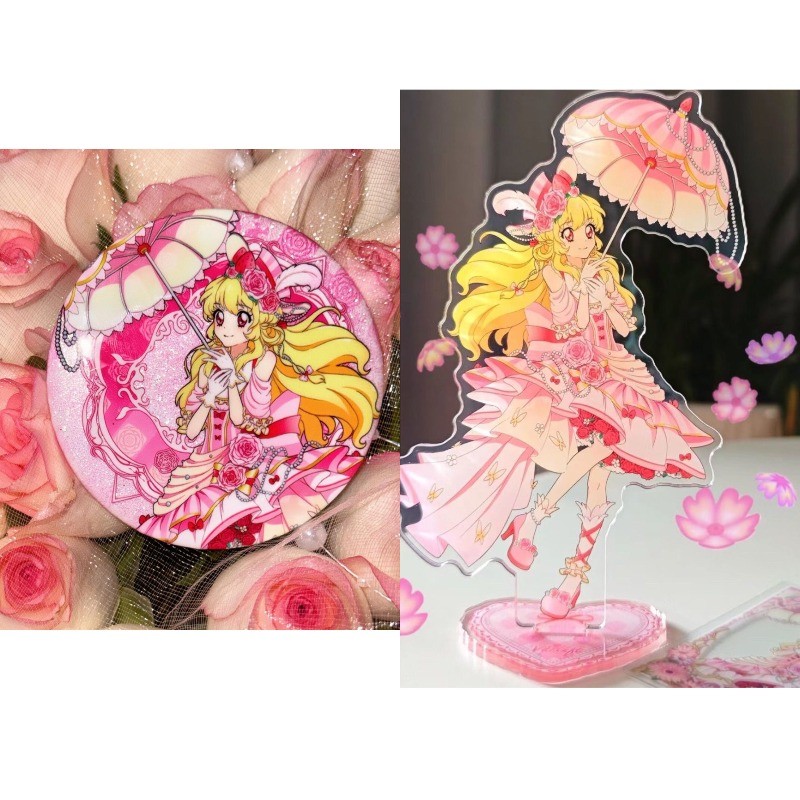 Aikatsu อะนิเมะ Action Figure เครื่องประดับอุปกรณ์เสริมป้าย Pins Aoi Kiriya อะคริลิคตุ๊กตาตัวอักษรสิ