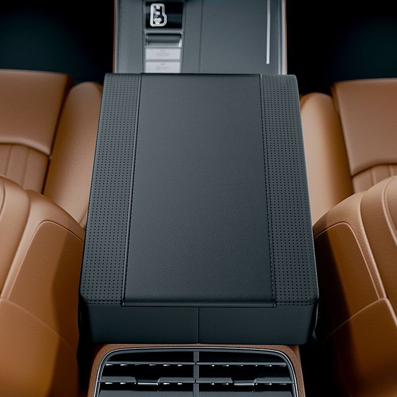 กล่องที่เท้าแขนรถ บูสเตอร์ เบาะ กระเป๋าเก็บของในรถยนต์พรีเมี่ยมข้อศอกสนับสนุนหนังเคสป้องกัน - รูปที่ 5