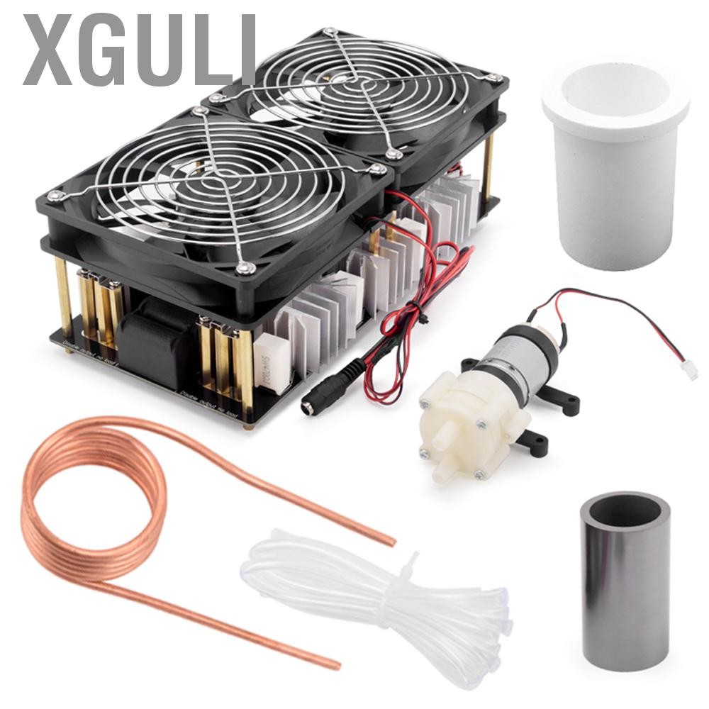 Xguli ZVS Induction Heater 2500W เครื่องทำความร้อนสำหรับการหลอมโลหะด้วย PCB Coil Crucible Pump