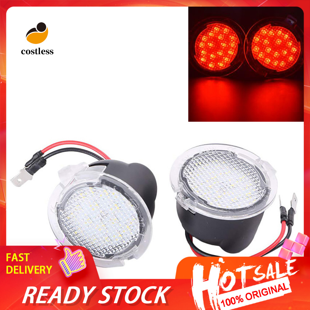 2 ชิ้นรถ LED ด้านข้างกระจก Puddle Light โคมไฟสําหรับ Ford Fusion Flex Mondeo Explorer