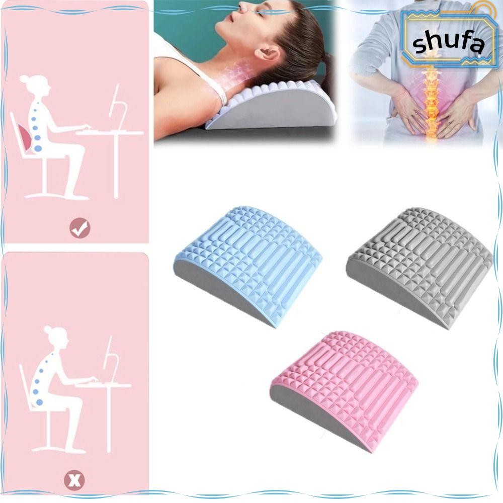 SHUFA เครื่องนวดหลังเอว, หมอนหน่วยความจําปากมดลูก TPE ยืดคอ, นวดเอว EVA เปลหลัง