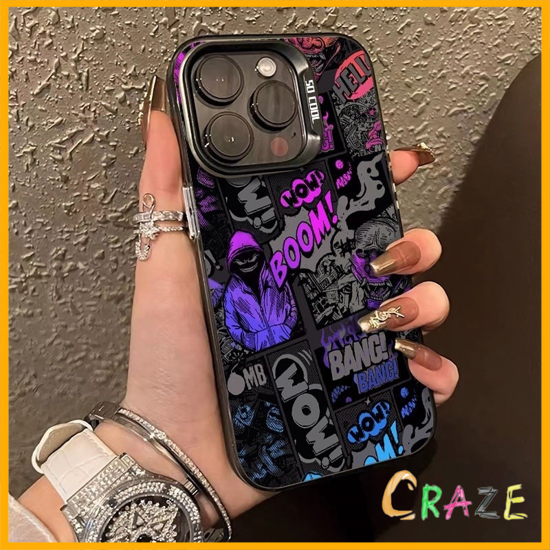 แฟชั่นดาร์กคอมิกส์ เคส Iphone 15 13 Pro Max 7Plus 11 12 14 Pro Max 11 Pro Max 7 8 14 15 Plus XR X XS Max