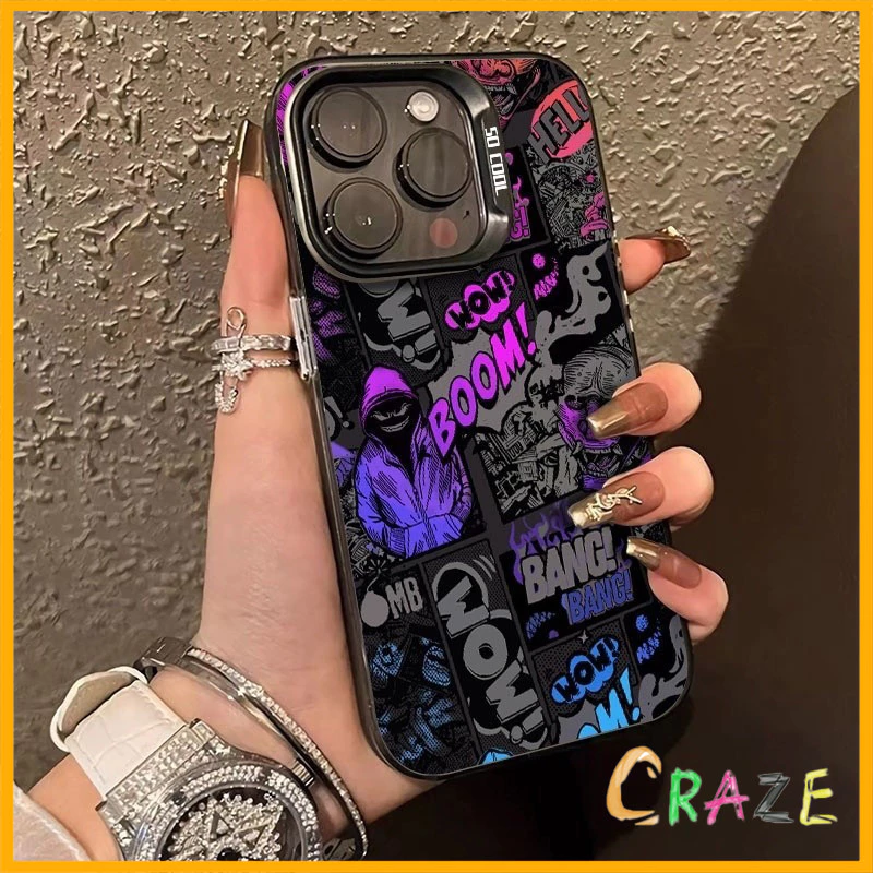 แฟชั่นดาร์กคอมิกส์ เคส Iphone 15 13 Pro Max 7Plus 11 12 14 Pro Max 11 Pro Max 7 8 14 15 Plus XR X XS Max
