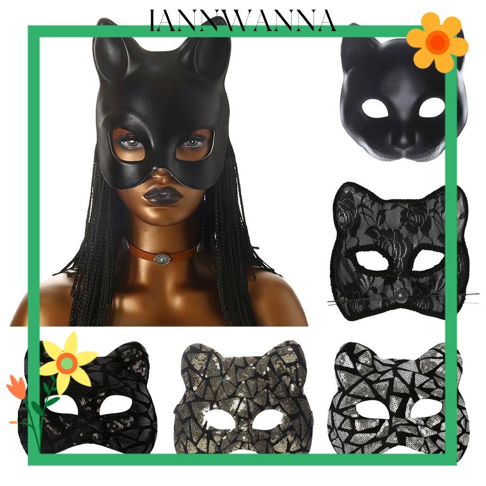 IANNWNA Cat Girl , Venetian Party Makeup Ball Masquerade , EVA Half Face Mardi Gras