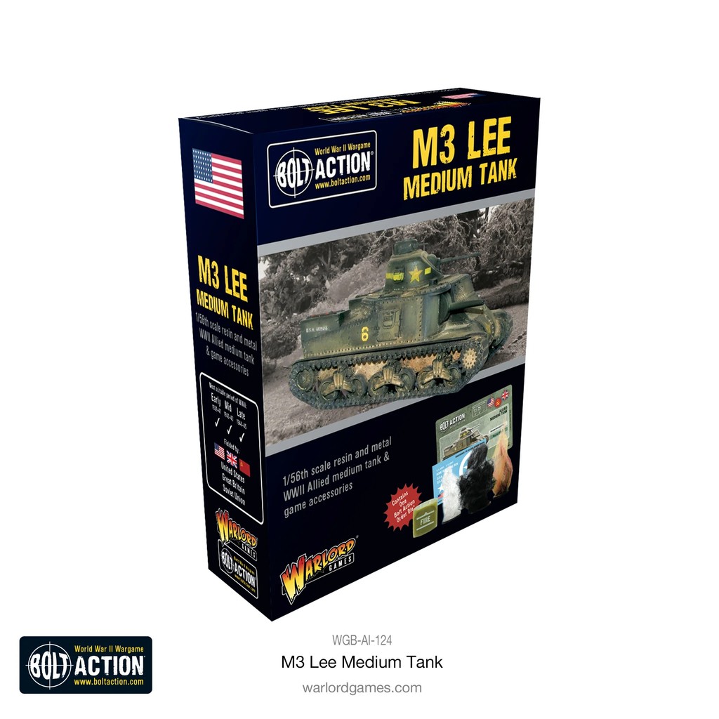 [พร้อมส่ง] WARLORD GAMES: BOLT ACTIONS: M3 Lee Medium Tank โมเดลจำลอง