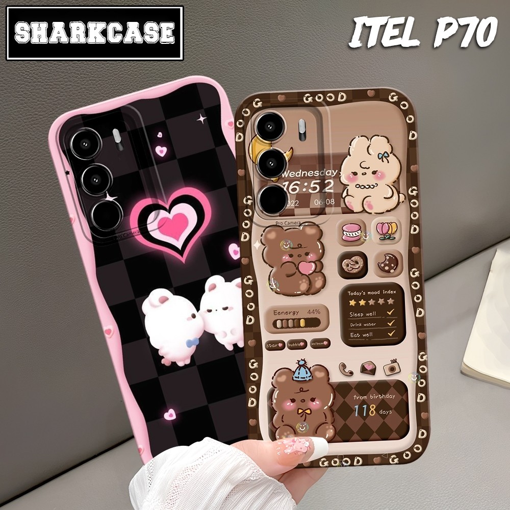 HP ITEL POWER 70 / P70 / P65 / P55 4G / P55 5G Cute Aesthetic Bear Motif Phone Case - Itel Case - It
