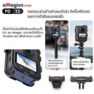aMagisn PD13(สีเทา) PD01(สีดำ)Metal Frame Case for DJI Osmo360 .