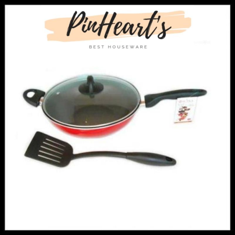 HSO - SUPRA ROSEMARY STRI WOK + แก้ว LID & SPATULA AVAILABLE ขนาด 26CM, 28CM, 30CM & 32CM