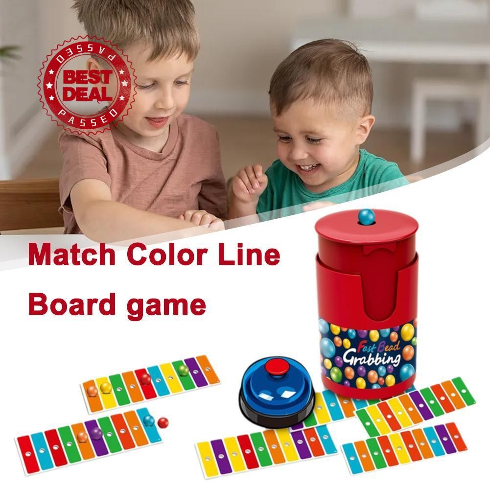Match Color Line Bingo Board Games สนุก Fast Bead Grabbing Game Two-player E1l2