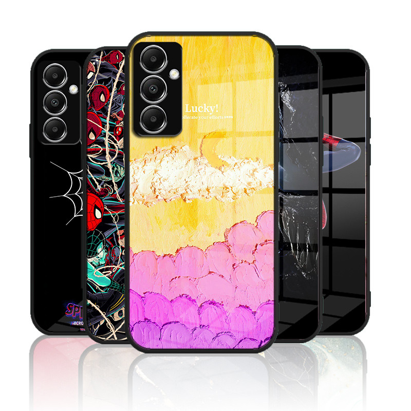 SAMSUNG ปลอกแก้วสําหรับSamsung Galaxy A05s A15 4g A15 5G A25 5G A34 5G M34 5GกันกระแทกกระจกนิรภัยBac