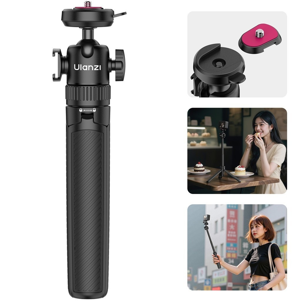 Ulanzi MT90 CKA Quick-Release Tripod ขาตั้งกล้อง ไม้เซลฟี่ GoPro/ DJI/ insta360 ถ่าย TikTok Vlog