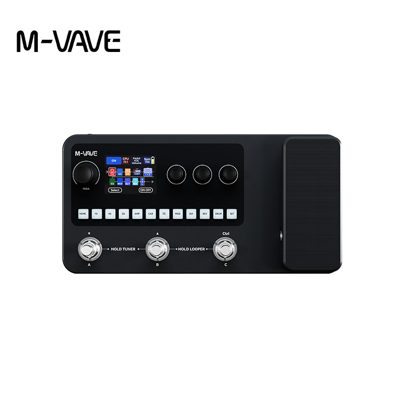 M-VAVE MK-20 มัลติฟังก์ชั่นกีตาร์/เบส Effector Pedal ในตัว 120 AMP โทนและ 10 เอฟเฟกต์โมดูล MIDI link