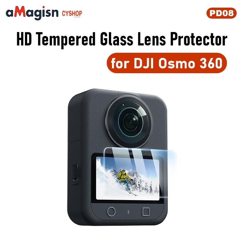 aMagisn ฟิล์มกระจก สำหรับเลนส์ DJI Osmo 360.(PD08)