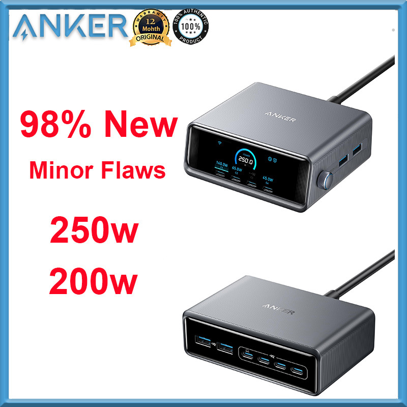 Anker 250W 200W Prime Charger GaN Prime USB C แท่นชาร์จ Fast CHARGING Desktop Charger