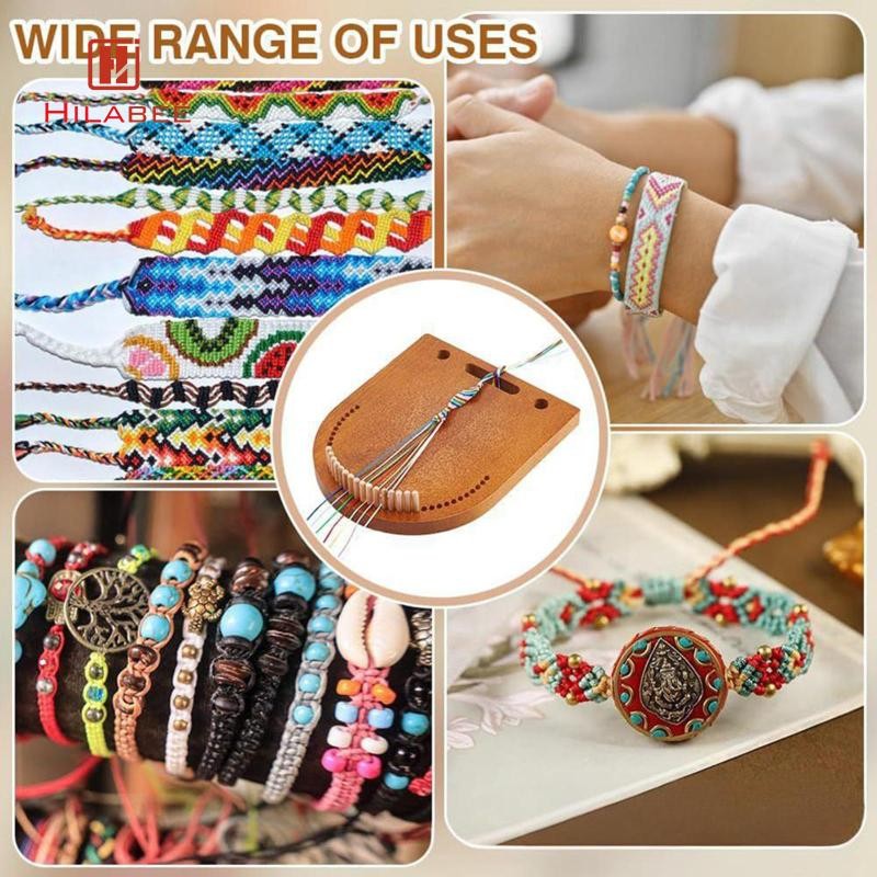 [hilabee] เครื่องทำสร้อยข้อมือ DIY ไม้ และชุดเครื่องมือถักเปีย