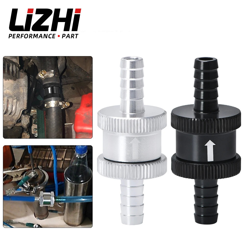 LIZHI RACING - 5/16 "8 มม.ไม่กลับ One Way การใช้วาล์วตรวจสอบอลูมิเนียม Petrol ดีเซล LZ-FCV08