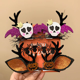 [สินค้าพร้อมส่ง] คลิปหนีบผมเขากวางฮาโลวีน