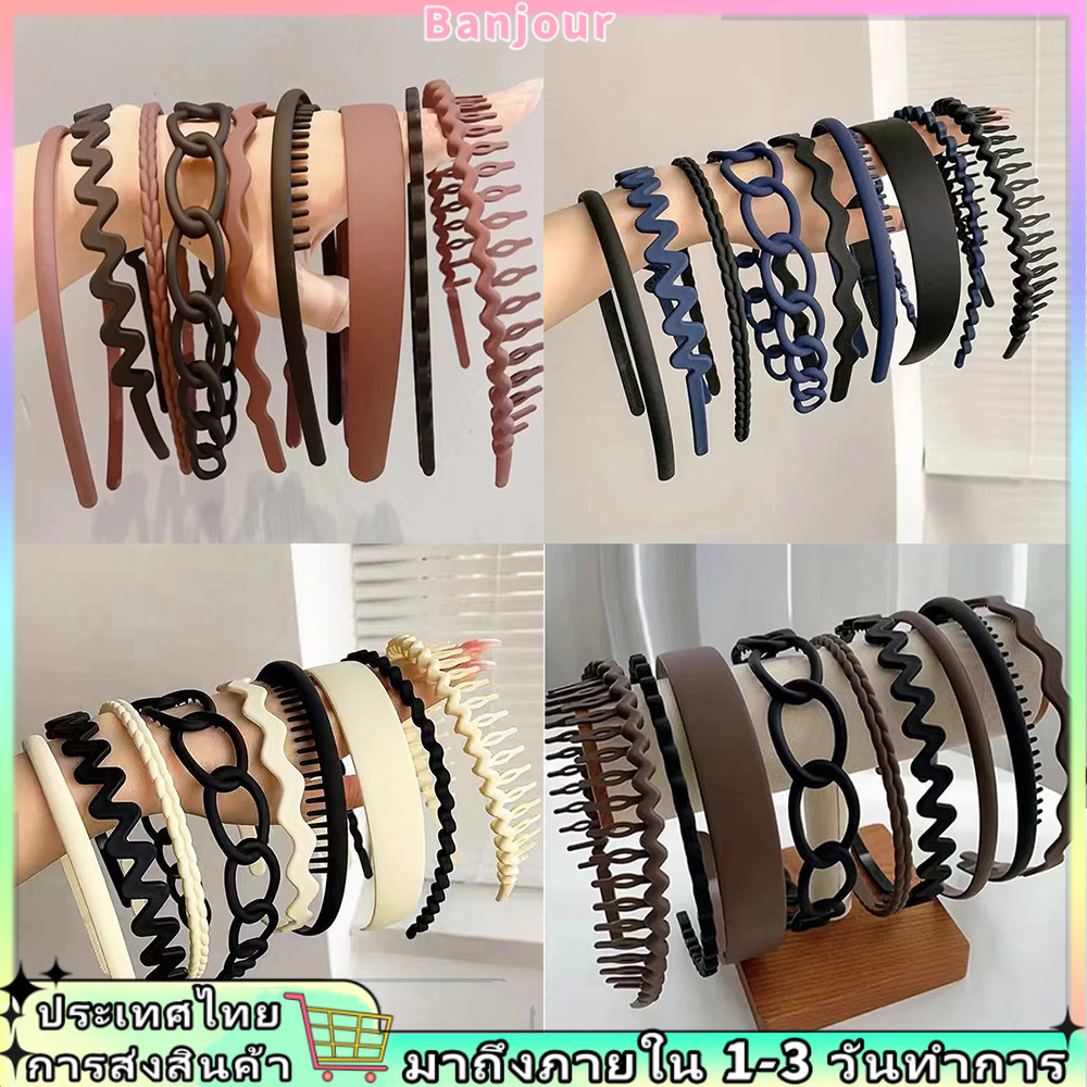 ชุดที่คาดผม 9 ชิ้น สำหรับผู้หญิง กันลื่นและสวมใส่ง่าย