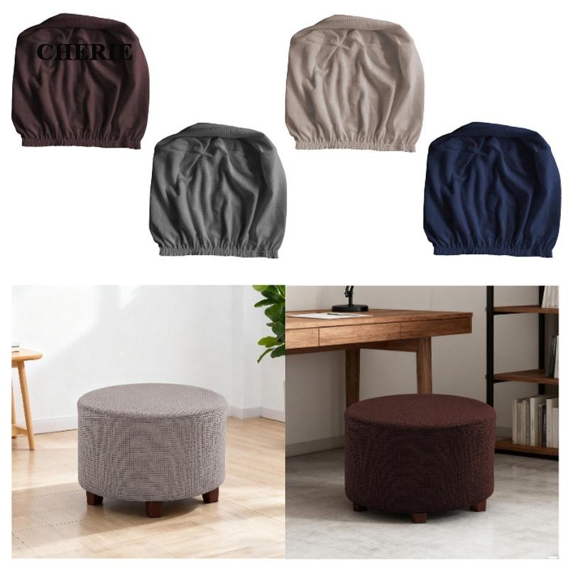 [Chery] Ottoman Cover ที่ถอดออกได้ด้วย Nonslip Elastic Bottom Thicken Washable Footrest Cover Stretc