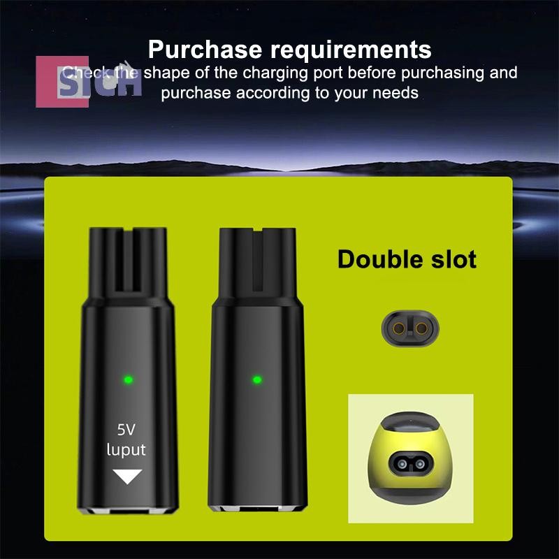 [Sich] 1 ชิ้น Charger Converter 5V Type-C เครื่องโกนหนวดอะแดปเตอร์สําหรับ Philips OneBlade QP2724 QP