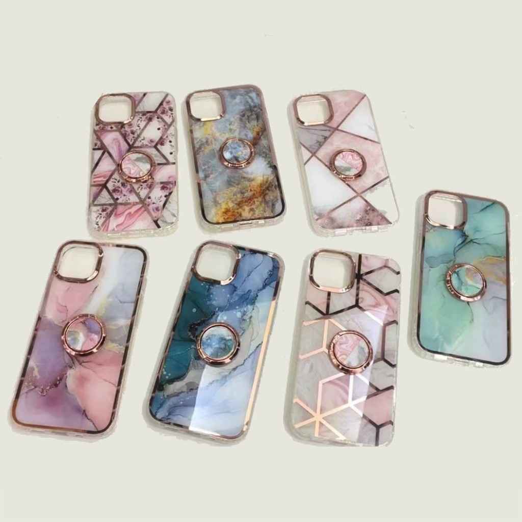 เคส มือถือ Case Marble Ring Mobest iph 13 / 14 / S21 FE / S22 Plus / S22 Ultra  ลาย หินอ่อน +แหวน