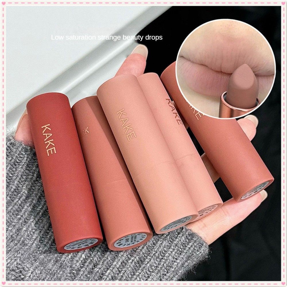 ลิปสติกเนื้อแมท Kake Mousse Matte Velvet ลิปกลอสเนื้อแมทท์เนื้อบางเบา ลิปกลอสเนื้อบางเบา ลิปกลอสเนื้