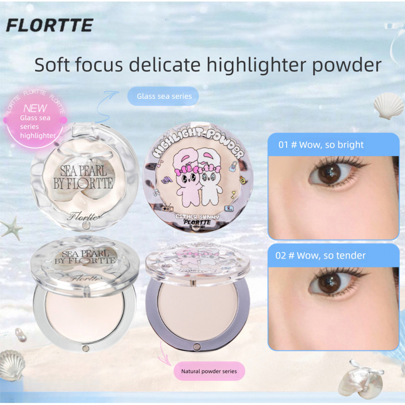 FLORTTE Glass Sea Series Monochrome Highlight Powder Brightening Facial Shaping