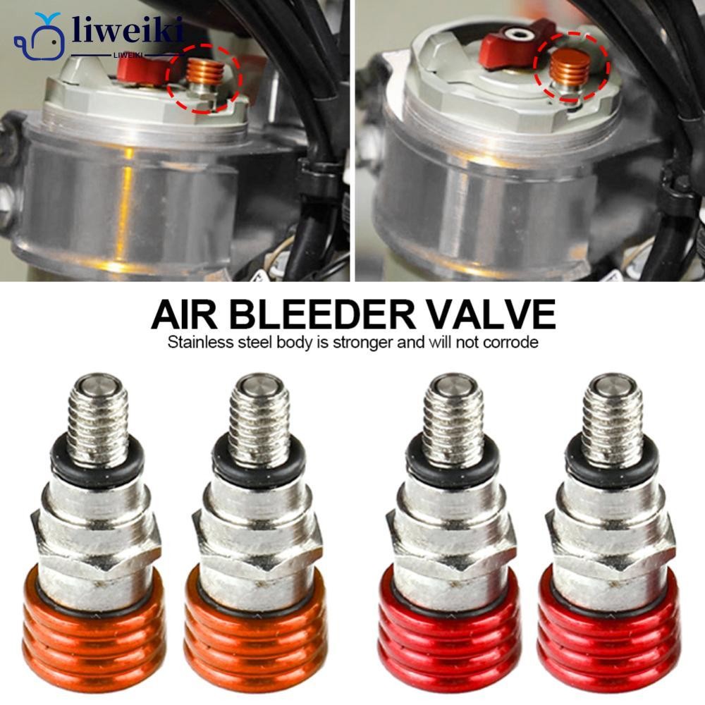 LIWEKI Universal 2 ชิ้นรถจักรยานยนต์ส้อม Air Bleeder วาล์ว M4x0.7 สําหรับ KTM SX SXF EXCF XC XCF XCW