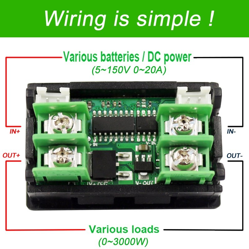 ATORCH DC Current Meters โวลต์มิเตอร์แบบดิจิตอล แรงดันไฟฟ้าแอมมิเตอร์