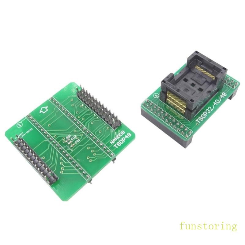 FUN ใช้งานง่าย อะแดปเตอร์ NAND08 TSOP48 สําหรับโปรแกรมเมอร์ TL866II Plus พร้อมวัสดุนําไฟฟ้าความเสถีย