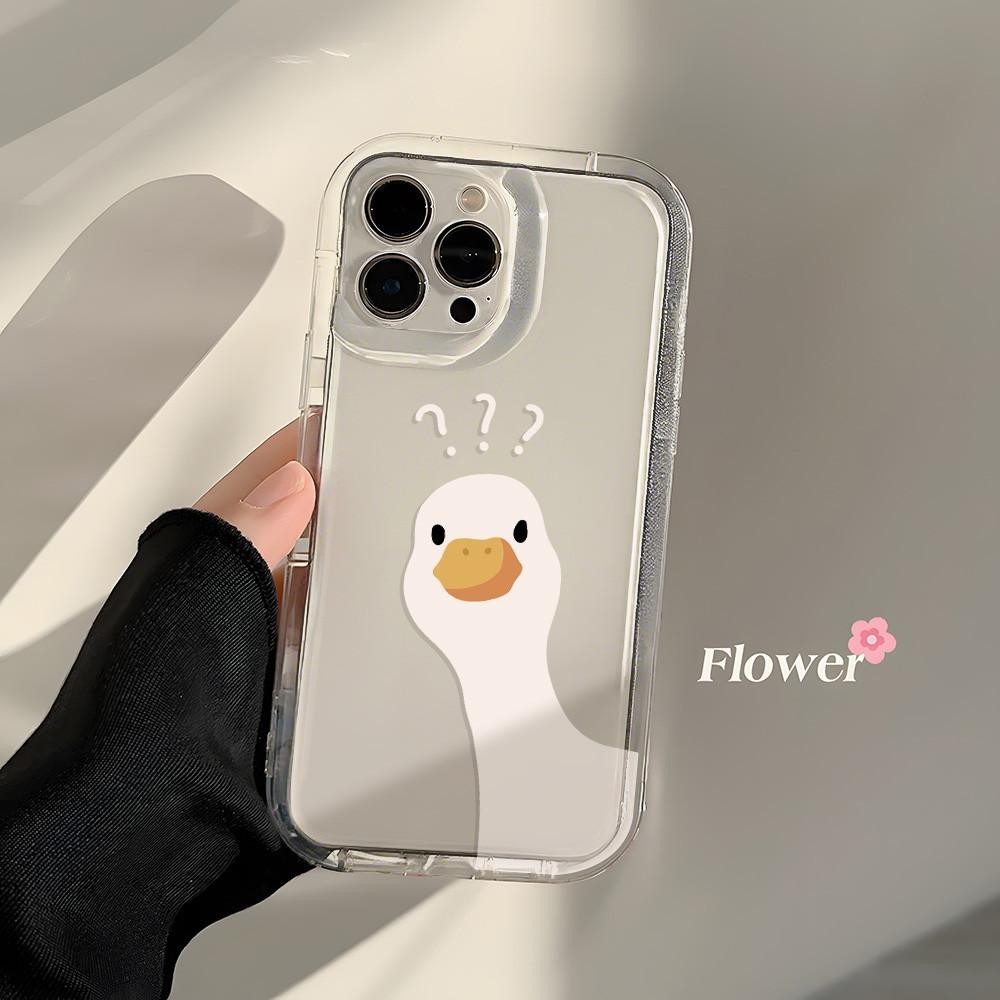 ปัญหา เคสเป็ดสําหรับ iPhone 17 16Pro 15 14 13 12 11 Pro Max XR 7 8 SE ปลอกอ่อนกันกระแทก