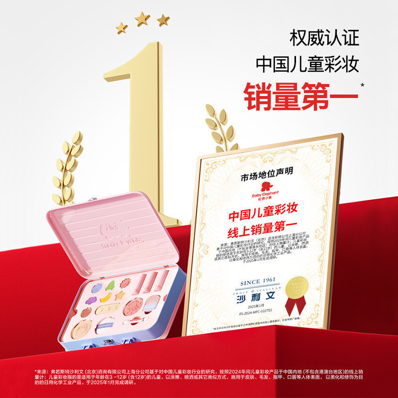 HOT DEAL[Flagship Store]ชุดของขวัญแต่งหน้าช้างแดงสําหรับเด็กStage Makeup Girlลิปสติกเด็กของขวัญHT99 