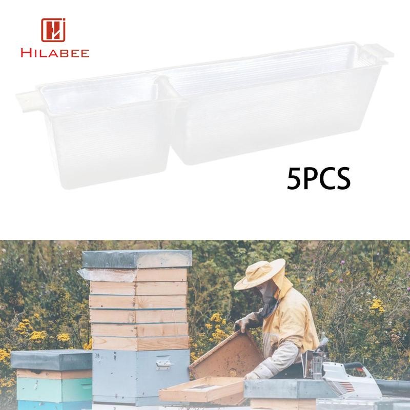 [hilabee] 5 ชิ้น Bee Feeder อุปกรณ์การเลี้ยงผึ้งน้ําเชื่อม Feeder ดื่ม Feeding Beehive Water Dispenser ไข่เครื่องมือ