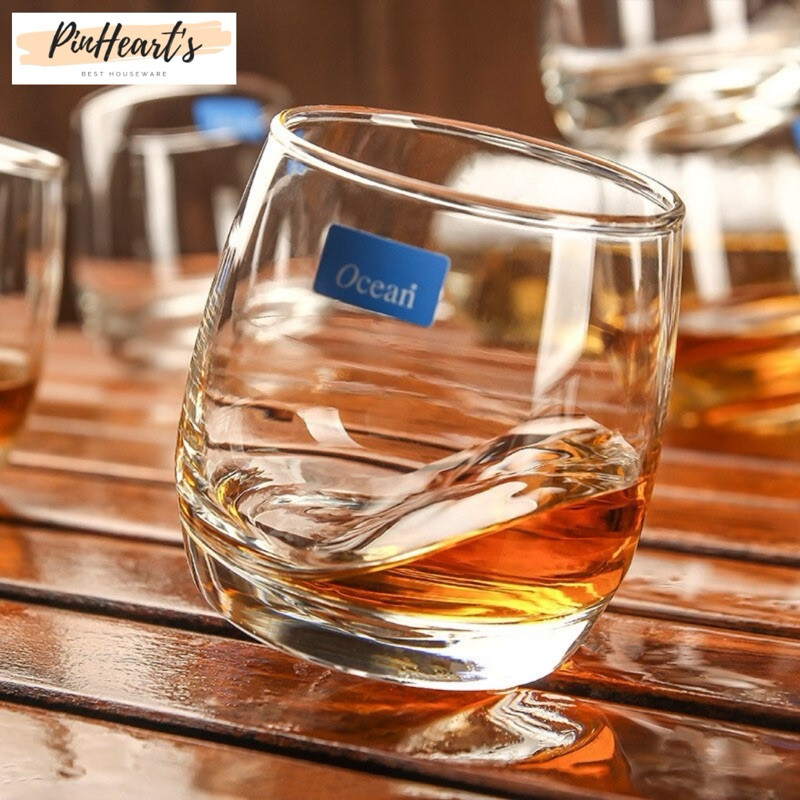 ROTATING CONE WOBBLE COGNAC WINE SPINNING ROCK GLASS 270ml - WJS121 | แก้วไวน์