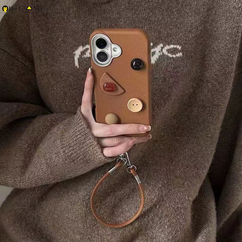 สําหรับRealme Narzo N65 N63 N61 N55 N53 20 Pro 20A 10 10A C2 5G 4Gเคสโทรศัพท์3Dสเตอริโอปุ่มเชือกเส้น