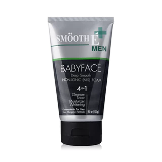 Smooth E For Men Babyface Foam สมูท อี คลีนซิ่งโฟมสำหรับผู้ชาย สูตรไม่มีฟอง (75ml/120g)
