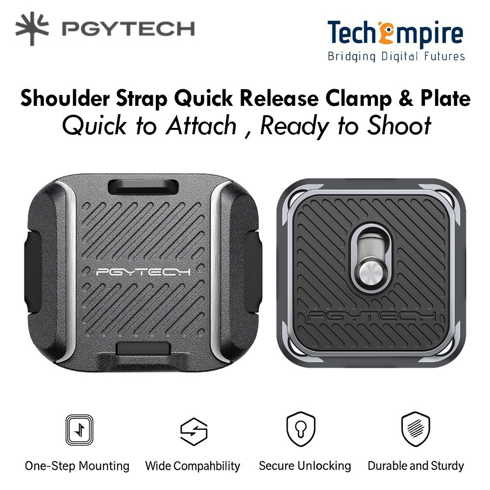 PGYTECH SHOULDER STRAP QUICK RELEASE CLAMP & PLATE