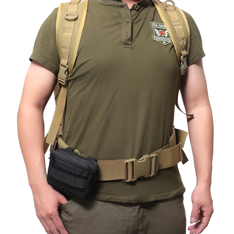 New Product#Certificate EDC Bag1000Dmolle Bank Card Storage Men's Waist Bag Small Outdoor Key Wallet