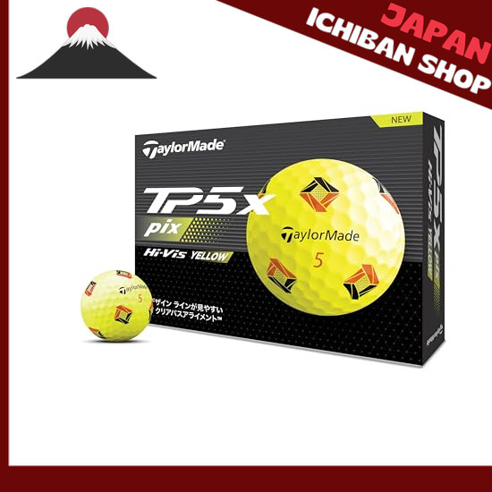 【จากประเทศญี่ปุ่น】 TAYLOR MADE TMJ24 TP5x pix YLW JPN 12pcs TP5x pix yellow golf balls 2024 model ye
