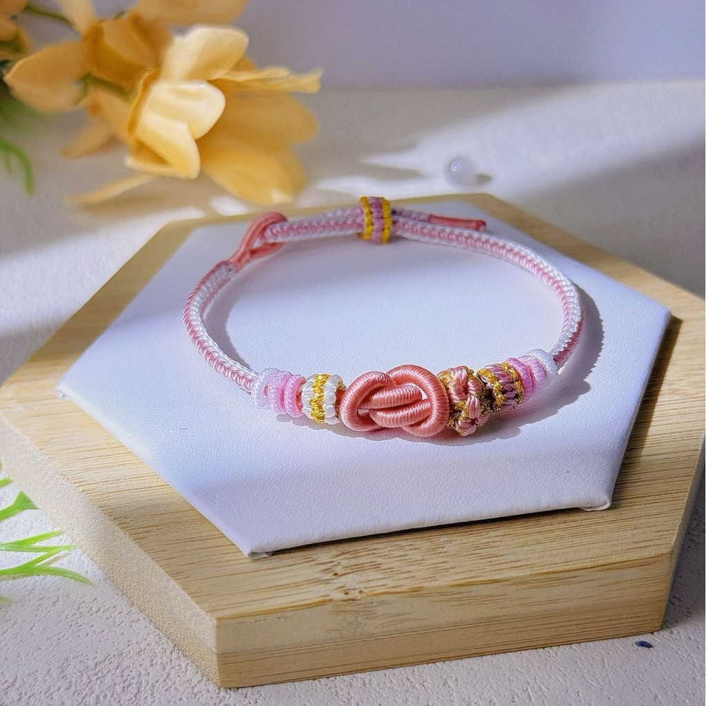 Xiaoxi · Pure Handmade Fashion-Pure Handmade Ingot Knot Hand Rope Juezi Couple Rope Braided ประณีตหร
