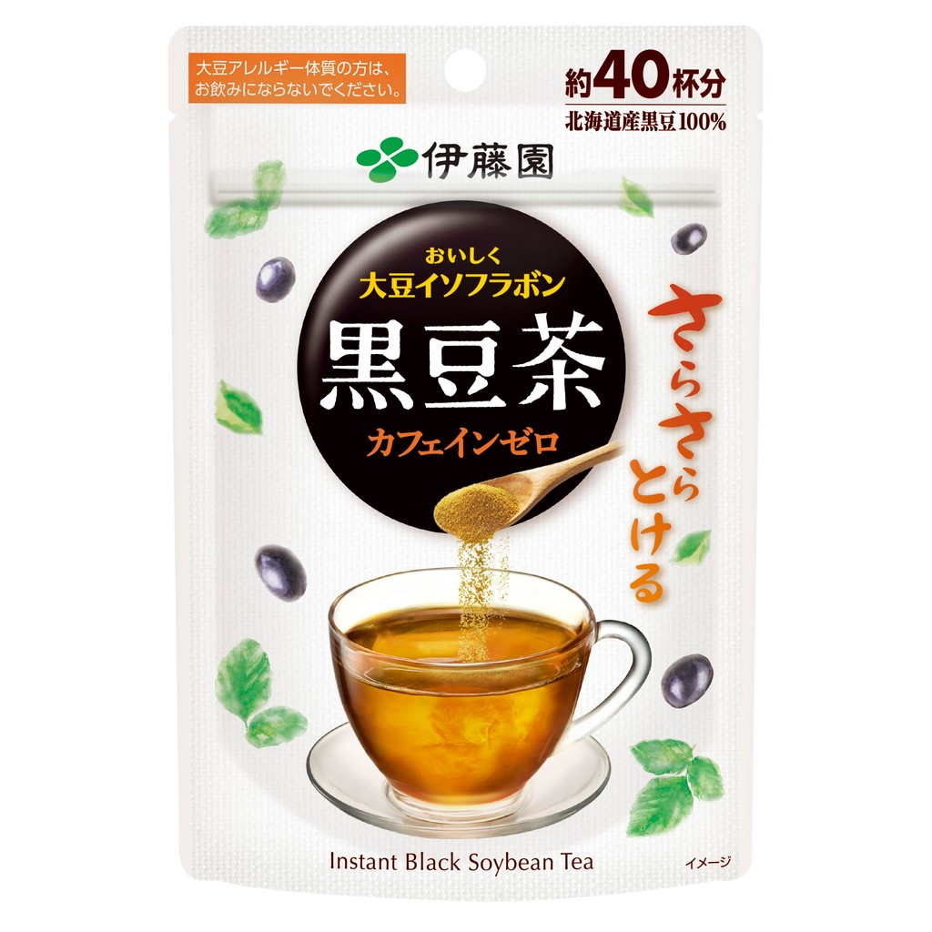 Itoen Smooth Melting Delicious Soy Isoflavone Black Soybean Tea Powder 32g Caffeine-Free Zipper Bag