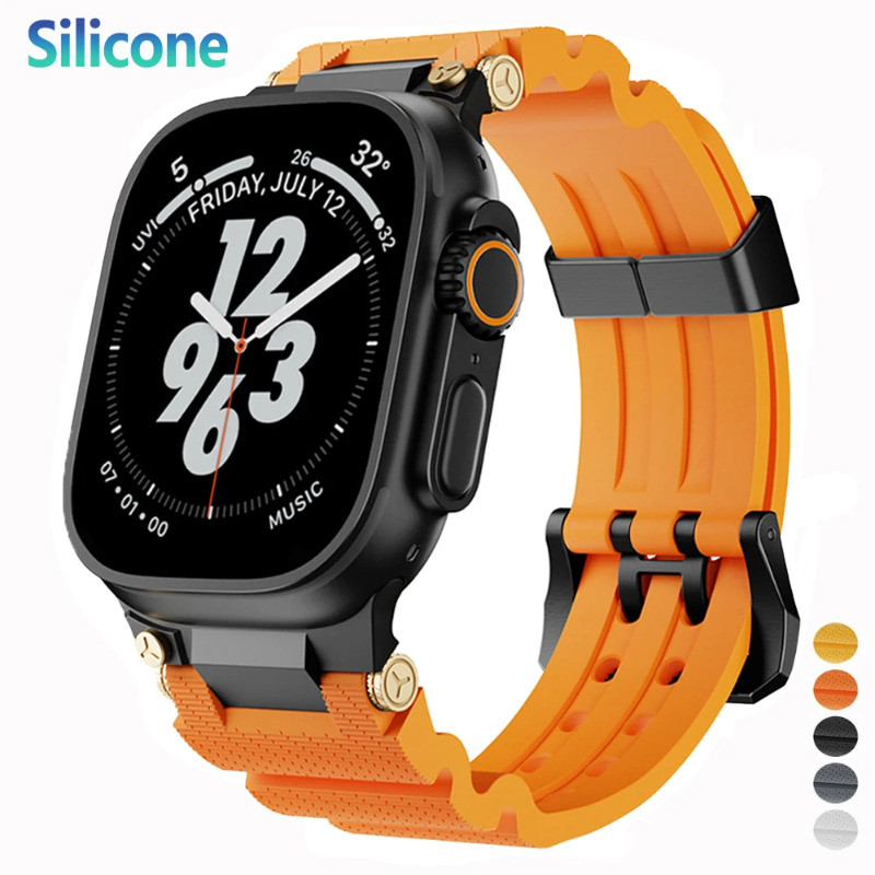 สายรัดซิลิโคนอ่อนนุ่มสําหรับ ฉันดู พิเศษ 3 2 1 49 มม. ชุด 11 10 46 มม. ผู้ชายสร้อยข้อมือกีฬาสําหรับ iดู 9 8 7 6 5 4 กับ 3 44 มม.45 มม.