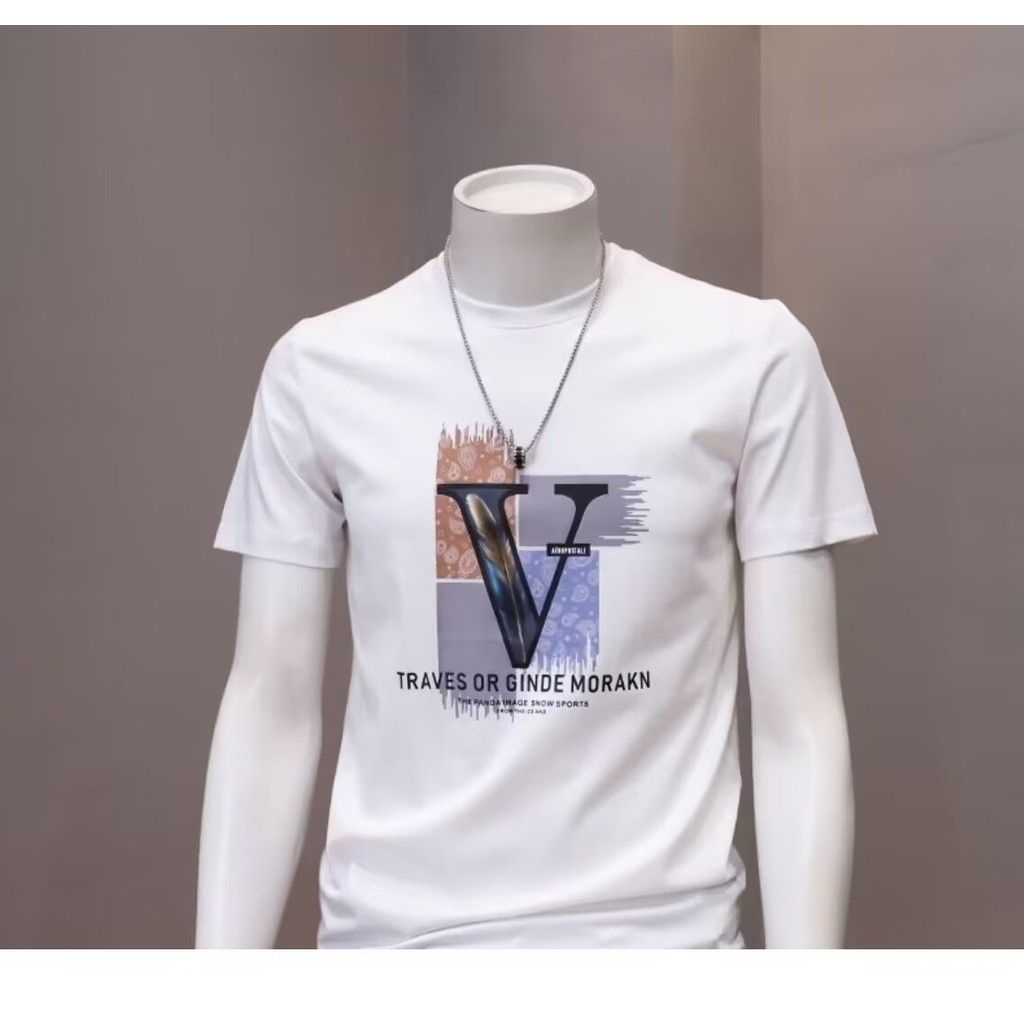 2025 NEW 2025P17 (Long-staple Pure Cotton 230g) D-730 Black/White/S-5XL Size new23 4KLX