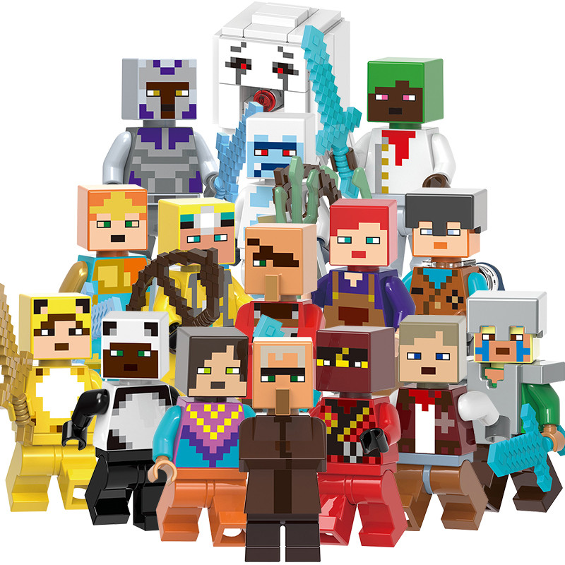 minecraft lego minecraft เข้ากันได้กับบล็อกตัวต่อ Minecraft ในประเทศ Minifigures Evil Souls Cave Exp